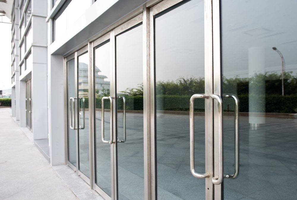 glass storefront doors